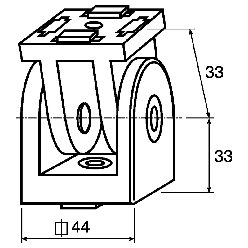 FlexLink M6 Adjustable Bracket Connecting Component Strut Profile 44 x 48 mm Groove Size 11 mm XCFJ 44 F