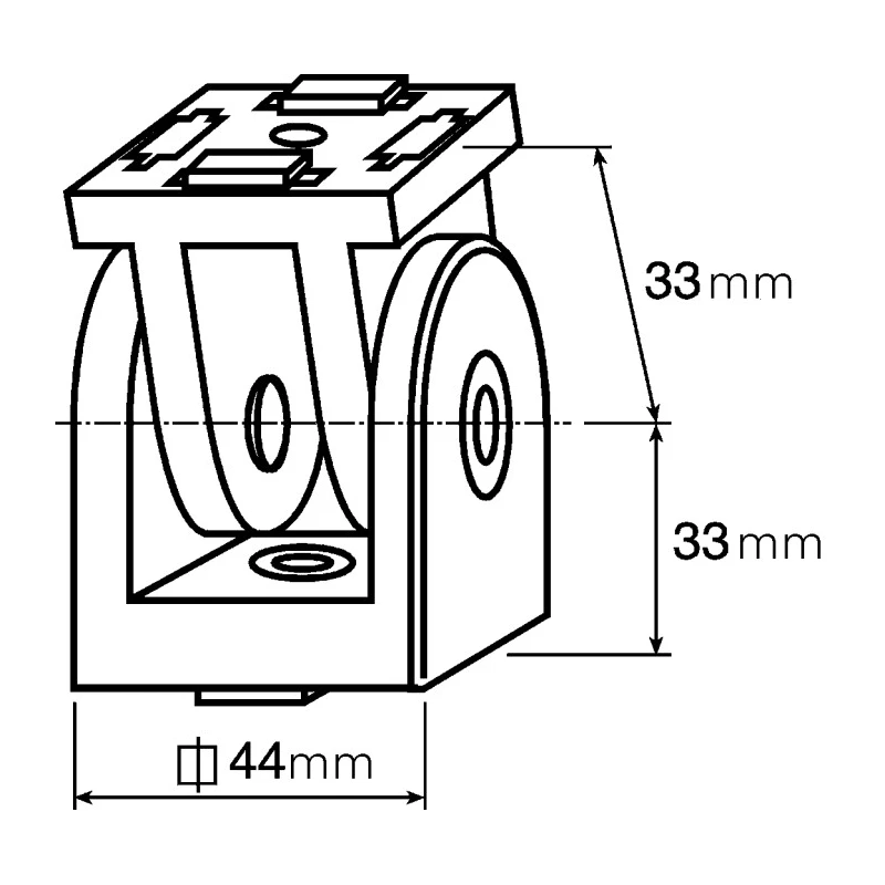 FlexLink M6 Adjustable Bracket Connecting Component Strut Profile 44 x 48 mm Groove Size 11 mm XCFJ 44 F