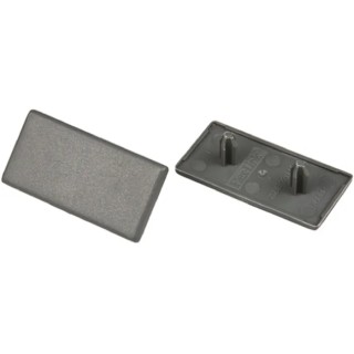 FlexLink Grey Aluminium Rectangular End Cap 44 mm Strut Profile 5.5 mm Groove XDBE 22X44 L