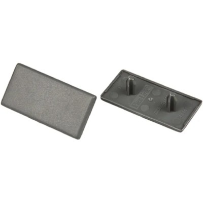 FlexLink Grey Aluminium Rectangular End Cap 44 mm Strut Profile 5.5 mm Groove XDBE 22X44 L
