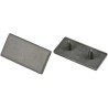 FlexLink Grey Aluminium Rectangular End Cap 44 mm Strut Profile 5.5 mm Groove XDBE 22X44 L