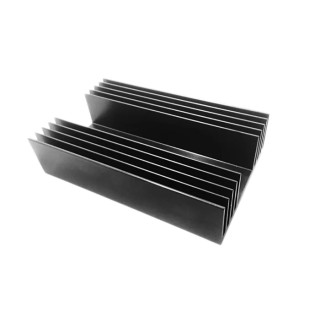 RS PRO Heatsink Universal Rectangular Aluminium 0.5K/W Thermal Resistance 50 mm Height 150 mm Length 125 mm Width 271-870