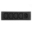 Schurter 10A 250V AC 4 Gang Socket Bar with 2m Cord IEC C13 4747.0000