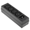 Schurter 10A 250V AC 4 Gang Socket Bar with 2m Cord IEC C13 4747.0000