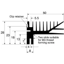 AAVID THERMALLOY Heatsink for LEDs, Electronic Components, PCBs 5.1°C/W Thermal Resistance 28 mm Height 50 mm Width 437469