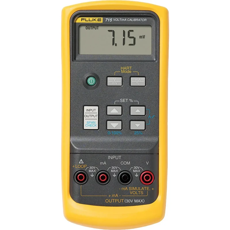 Fluke Current & Voltage Calibrator, 20V Max Voltage, 20 mA Max Current, 0.01% Accuracy FLUKE 715