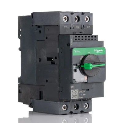 Schneider Electric TeSys GV Thermal Circuit Breaker 65A Current Rating 3-Pole Direct Mount GV3L65