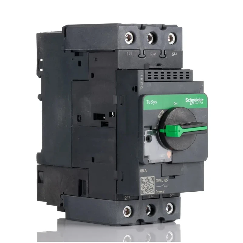 Schneider Electric TeSys GV Thermal Circuit Breaker 65A Current Rating 3-Pole Direct Mount GV3L65
