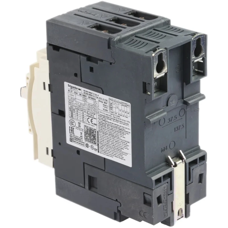 Schneider Electric TeSys GV Thermal Circuit Breaker 50A Current Rating 3-Pole Direct Mount GV3P50