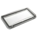 RS PRO Grey Polycarbonate IP65 Inspection Window for use with 12 Module Enclosure L 12 II window