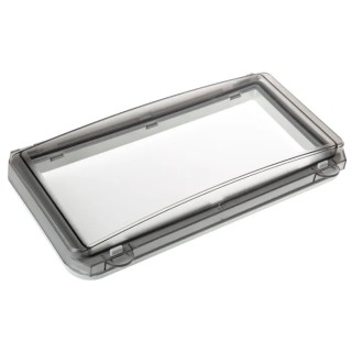 RS PRO Grey Polycarbonate IP65 Inspection Window for use with 12 Module Enclosure L 12 II window