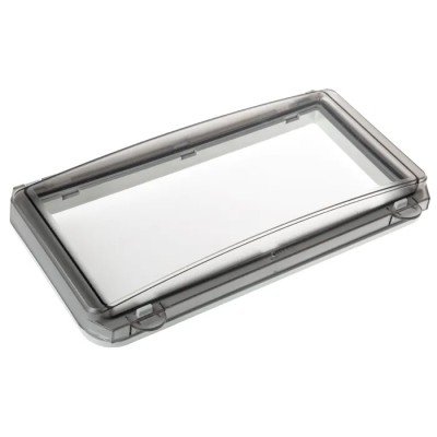 RS PRO Grey Polycarbonate IP65 Inspection Window for use with 12 Module Enclosure L 12 II window