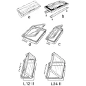 RS PRO Grey Polycarbonate IP65 Inspection Window for use with 12 Module Enclosure L 12 II window