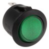 RS PRO Illuminated SPST On-Off Rocker Switch Panel Nylon Housing Green Actuator 10A 250V AC IP66 273-312