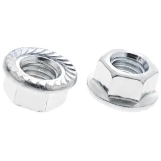 RS PRO Bright Zinc Stainless Steel Flanged Hex Nut M10 DIN 6923 21.80mm Flange Diameter 10.0mm Height 8mm Across 275-563
