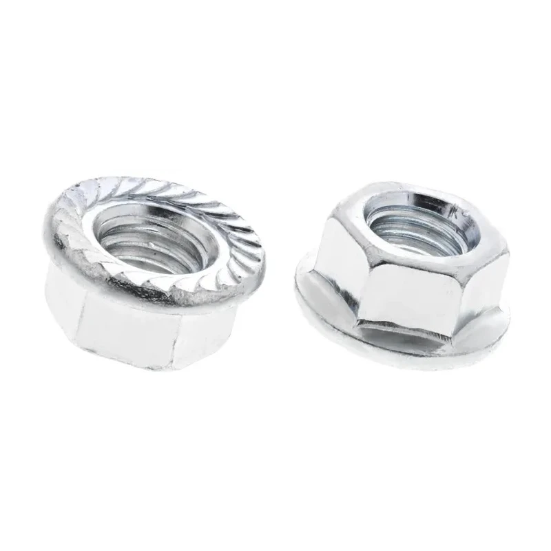 RS PRO Bright Zinc Stainless Steel Flanged Hex Nut M10 DIN 6923 21.80mm Flange Diameter 10.0mm Height 8mm Across 275-563