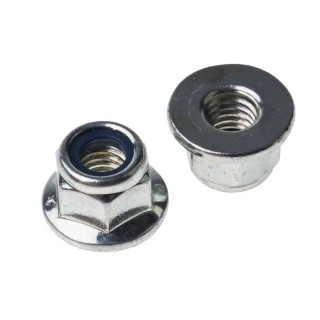 RS PRO Bright Zinc Steel Locknut with Nylon Insert M6, 10mm Width, 6mm Height, DIN 6926 275-614