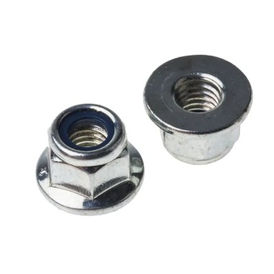 RS PRO Bright Zinc Steel Locknut with Nylon Insert M6, 10mm Width, 6mm Height, DIN 6926 275-614