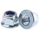 RS PRO Bright Zinc Steel Self-Locking Hex Flanged Nut M8, Nylon Insert, DIN 6926, 13mm Width, 8mm Height 275-620