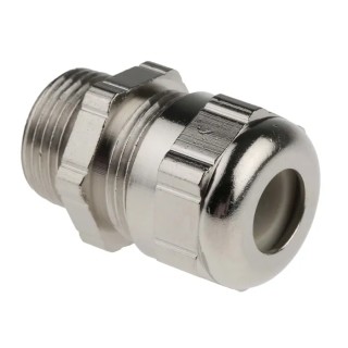 ABB Metallic Nickel Plated Brass Cable Gland, M20 Thread, 7 mm Min., 11 mm Max., IP68 264-7336