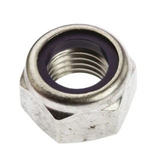 RS PRO Plain Stainless Steel Locknut Nylon Insert M20 DIN 985 30mm Width 20mm Height 275-709