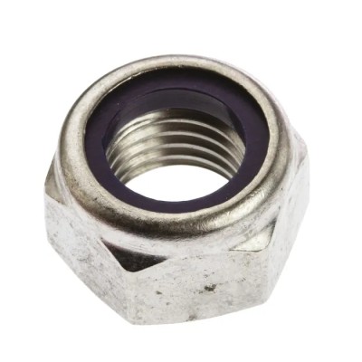 RS PRO Plain Stainless Steel Locknut Nylon Insert M20 DIN 985 30mm Width 20mm Height 275-709