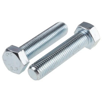 RS PRO Bright Zinc Steel Hex Bolt M16 x 70 mm Grade 8.8 DIN 933 276-308
