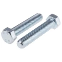 RS PRO Bright Zinc Steel Hex Bolt M16 x 80 mm Grade 8.8 DIN 933 276-314