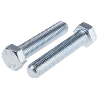 RS PRO Bright Zinc Steel Hex Bolt M16 x 80 mm Grade 8.8 DIN 933 276-314