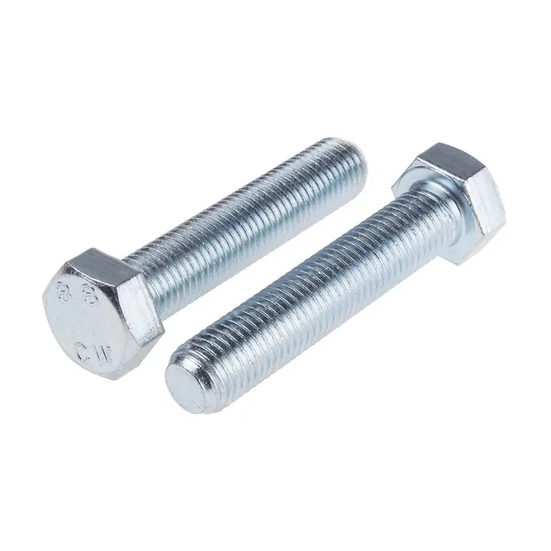 RS PRO Bright Zinc Steel Hex Bolt M16 x 80 mm Grade 8.8 DIN 933 276-314