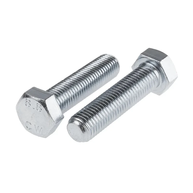 RS PRO Bright Zinc Steel Hex Bolt M20 x 80 mm, Grade 8.8, DIN 933 276-364