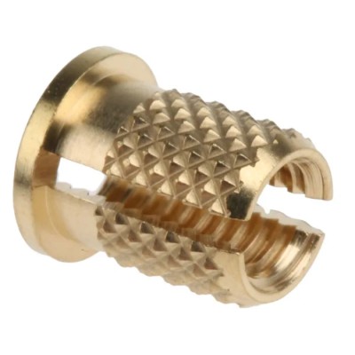 RS PRO Brass Flanged Threaded Insert M5 with 8 mm Flange Diameter, 6.4 mm Fixing Hole Diameter, 9.53 mm Depth 278-613