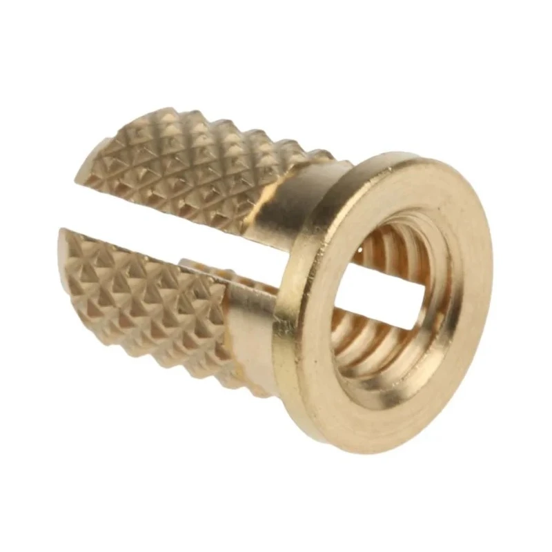 RS PRO Brass Flanged Threaded Insert M5 with 8 mm Flange Diameter, 6.4 mm Fixing Hole Diameter, 9.53 mm Depth 278-613