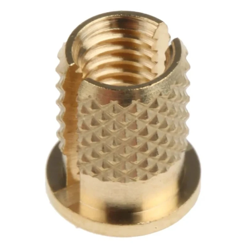 RS PRO Brass Flanged Threaded Insert M5 with 8 mm Flange Diameter, 6.4 mm Fixing Hole Diameter, 9.53 mm Depth 278-613