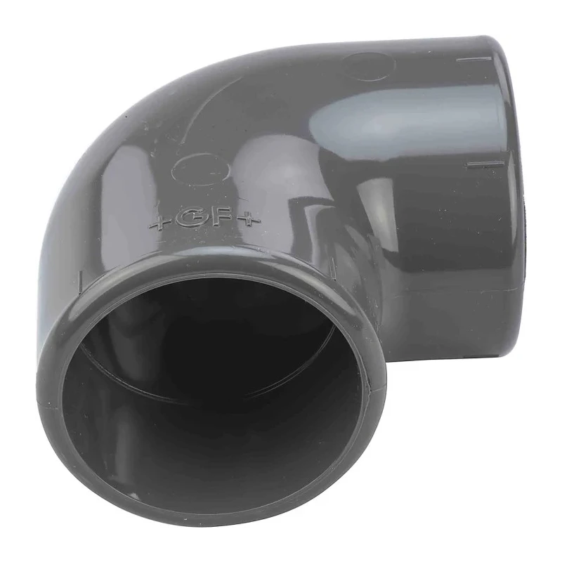 Georg Fischer Plastic Pipe Fitting 90° Push-in Elbow PVC-U Female Connection 4 in Length 97mm 721101115