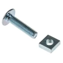 RS PRO Bright Zinc Steel Roofing Bolt M6 x 25 mm, Grade 4.8, Phillips Drive 277-632