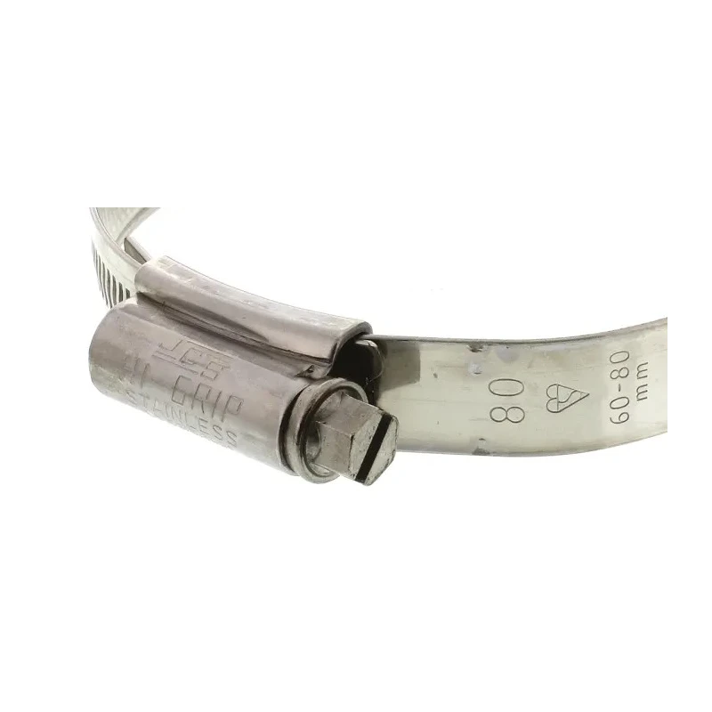 HI-GRIP Stainless Steel Slotted Hex Worm Drive Hose Clip 60-80 mm Zinc Plated HGS80BP