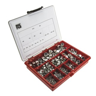 RS PRO Steel Self-Locking Nuts Box, 495 Pieces 278-095
