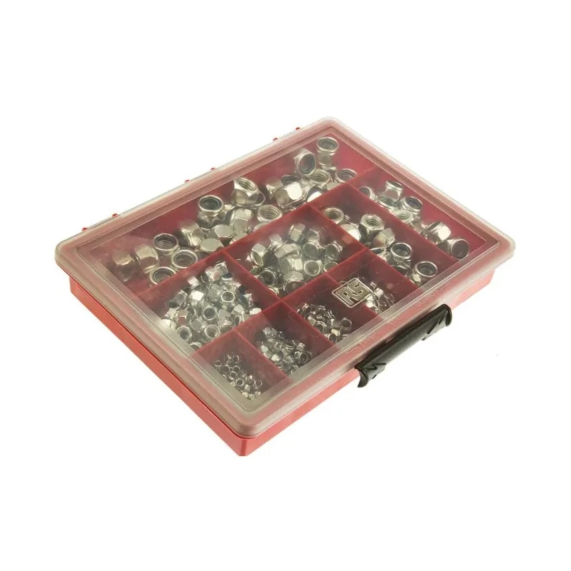 RS PRO Steel Self-Locking Nuts Box, 495 Pieces 278-095