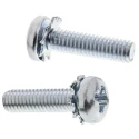 RS PRO 16 mm Bright Zinc Steel Pan Head Pozidriv Sems Screw with Spring Washer 278-708