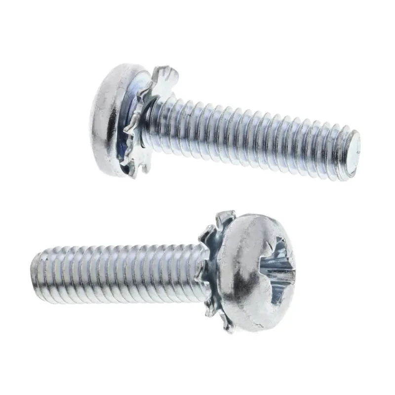 RS PRO 16 mm Bright Zinc Steel Pan Head Pozidriv Sems Screw with Spring Washer 278-708