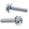 RS PRO 16 mm Bright Zinc Steel Pan Head Pozidriv Sems Screw with Spring Washer 278-708