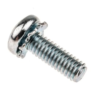 RS PRO Pan Head Pozidriv Sems Screw M4 Thread Size, 16 mm Length, Bright Zinc Steel Finish 278-691