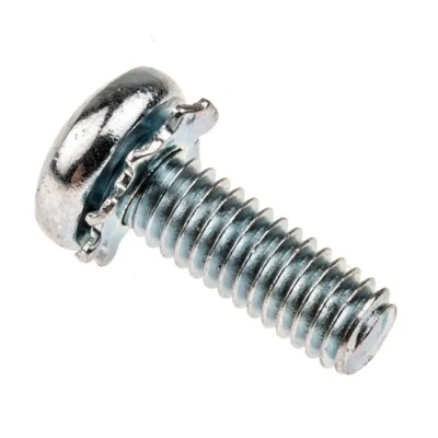 RS PRO Pan Head Pozidriv Sems Screw M4 Thread Size, 16 mm Length, Bright Zinc Steel Finish 278-691