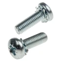 RS PRO M5 x 16 mm Bright Zinc Steel Pan Head Sems Screw with Spring Washer 278-742