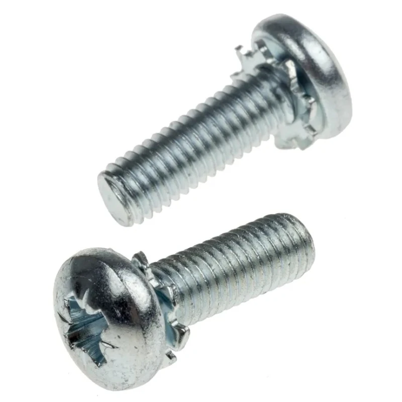 RS PRO M5 x 16 mm Bright Zinc Steel Pan Head Sems Screw with Spring Washer 278-742