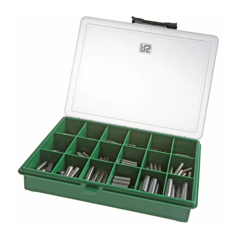 RS PRO 350 Piece Plain Dowel Pin Kit Diameter 9.53 mm to 2.38 mm Length 50.8 mm to 9.53 mm 279-521