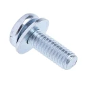 RS PRO Pan Head M4 x 12 mm Bright Zinc Steel Pozidriv SEMS Screw with Plain Washer 278-871