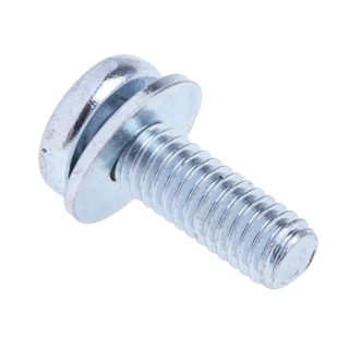 RS PRO Pan Head M4 x 12 mm Bright Zinc Steel Pozidriv SEMS Screw with Plain Washer 278-871
