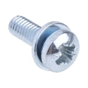 RS PRO Pan Head M4 x 12 mm Bright Zinc Steel Pozidriv SEMS Screw with Plain Washer 278-871